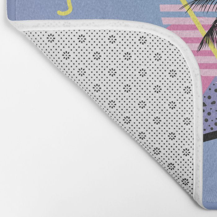 Memphis pattern 46 - 80s / 90s Retro / Palm Tree Bath Mat Gallery Image 2