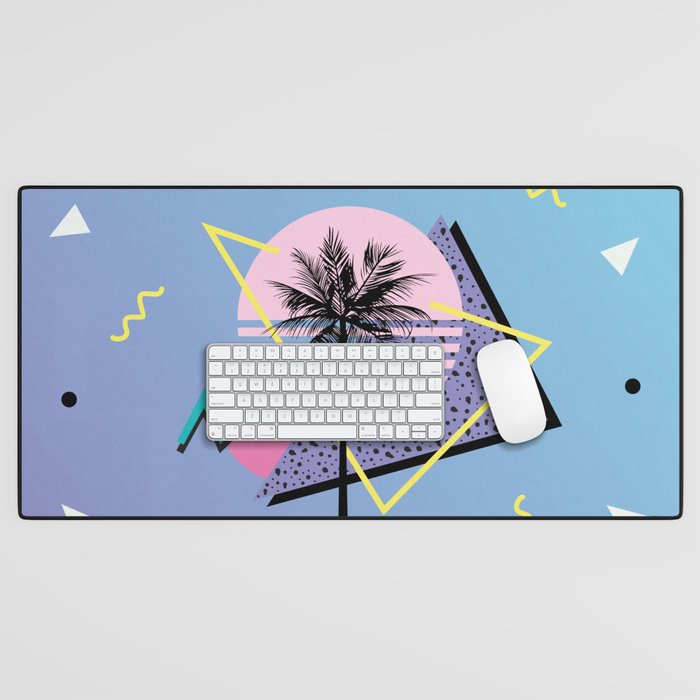 Memphis pattern 46 - 80s / 90s Retro / Palm Tree Desk Mat Gallery Image 1