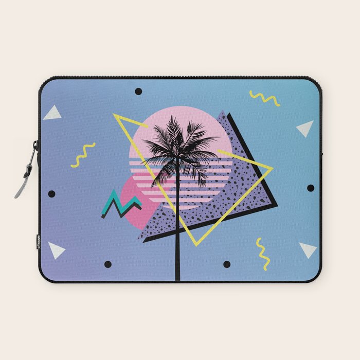 Memphis pattern 46 - 80s / 90s Retro / Palm Tree Laptop Sleeve Gallery Image 1