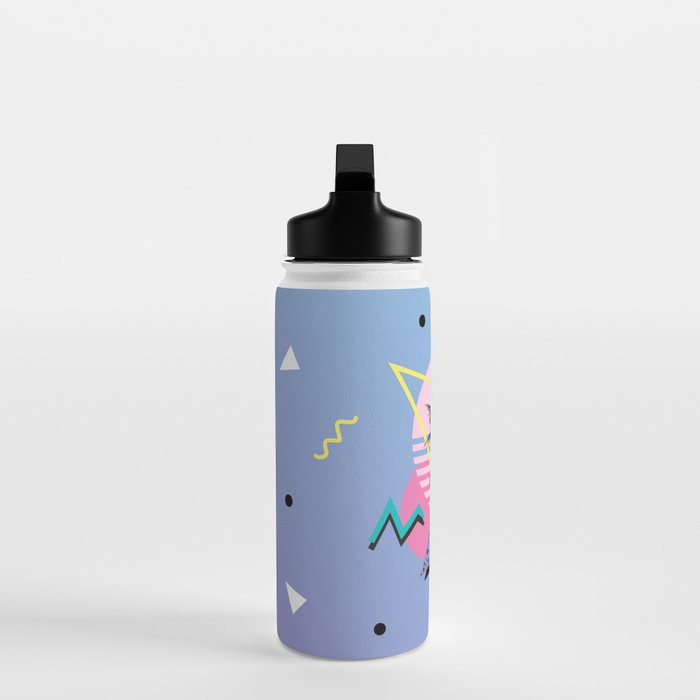 Memphis pattern 46 - 80s / 90s Retro / Palm Tree Water Bottle Gallery Image 3