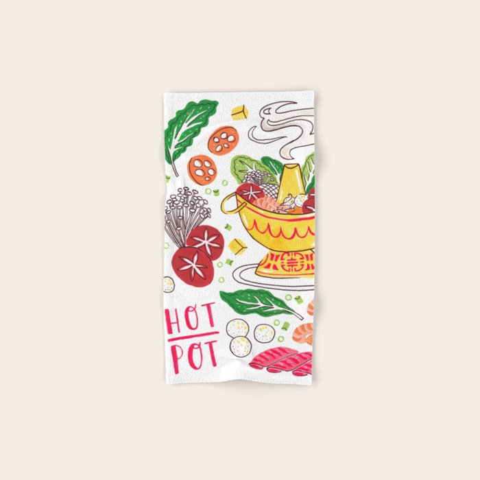 Hot Pot Shabu Shabu Soup Bath Towel Gallery Image 1
