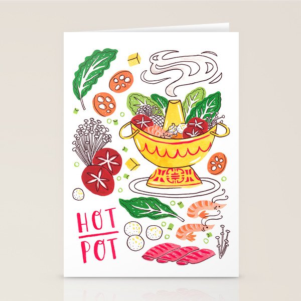 Hot Pot Shabu Shabu Soup Stationery Card Gallery Image 1