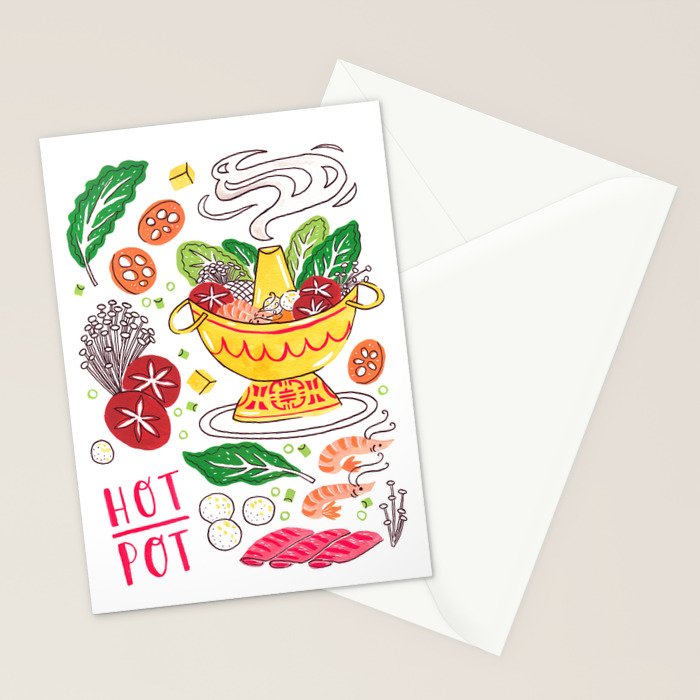 Hot Pot Shabu Shabu Soup Stationery Card Gallery Image 2