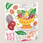Hot Pot Shabu Shabu Soup Wall Tapestry Gallery Image 4