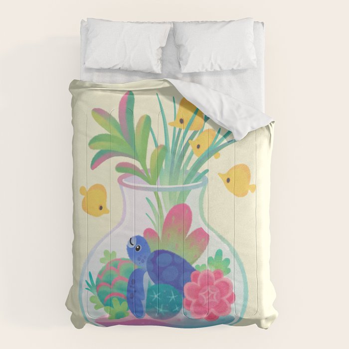 Ocean terrarium - Sea turtle Comforter Gallery Image 6