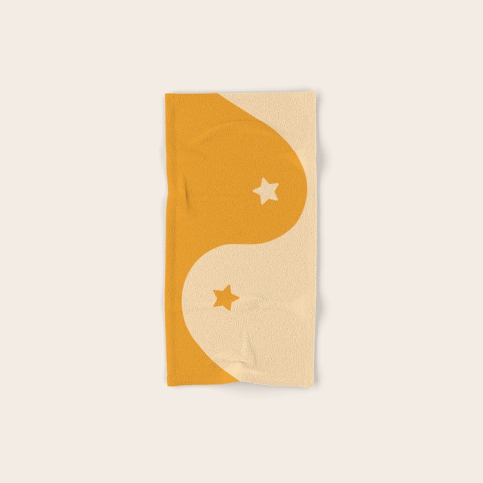 Honey Yin Yang Stars Bath Towel Gallery Image 1