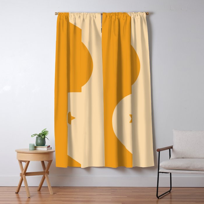 Honey Yin Yang Stars Window Curtain Gallery Image 1