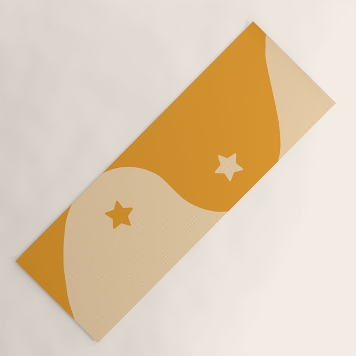 Honey Yin Yang Stars Yoga Mat Gallery Image 1
