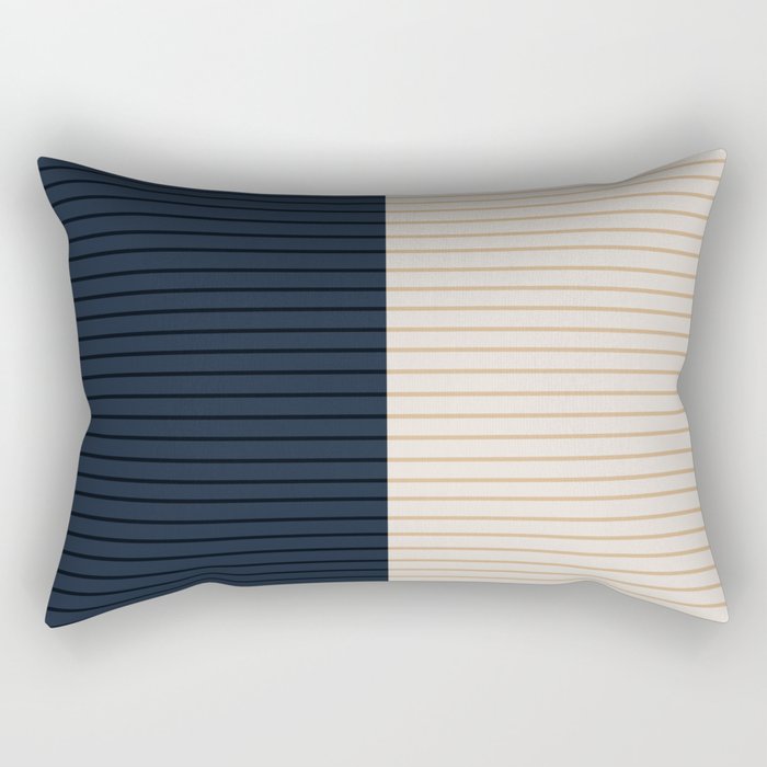 Color Block Lines XLI Rectangular Pillow Gallery Image 1