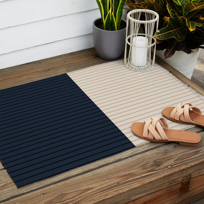 Color Block Lines XLI Outdoor Rug Gallery Image 2