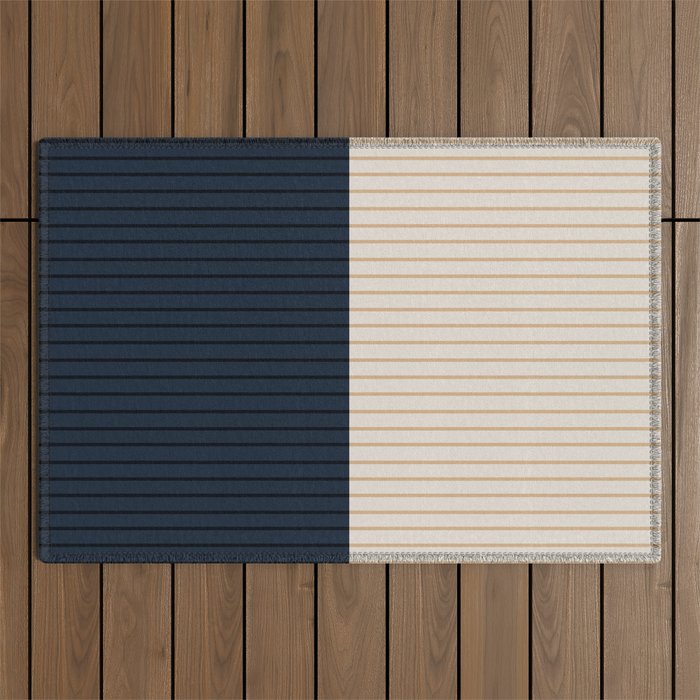 Color Block Lines XLI Outdoor Rug Gallery Image 1