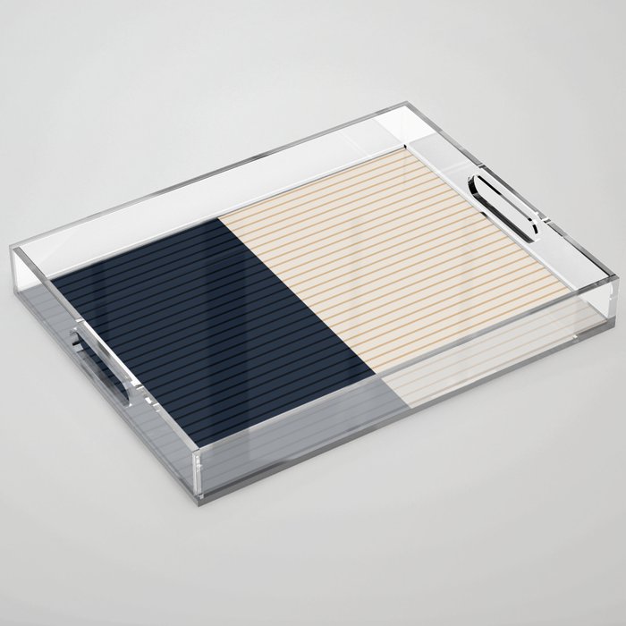 Color Block Lines XLI Acrylic Tray Gallery Image 1
