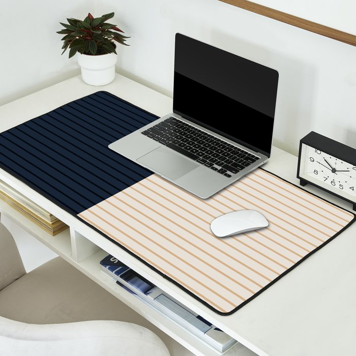 Color Block Lines XLI Desk Mat Gallery Image 2