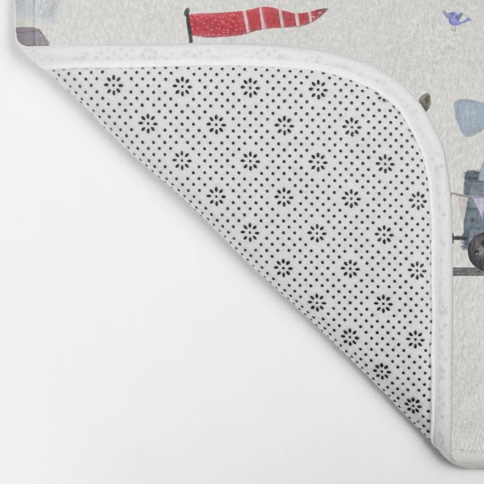 big little nursery nature train Bath Mat Gallery Image 2