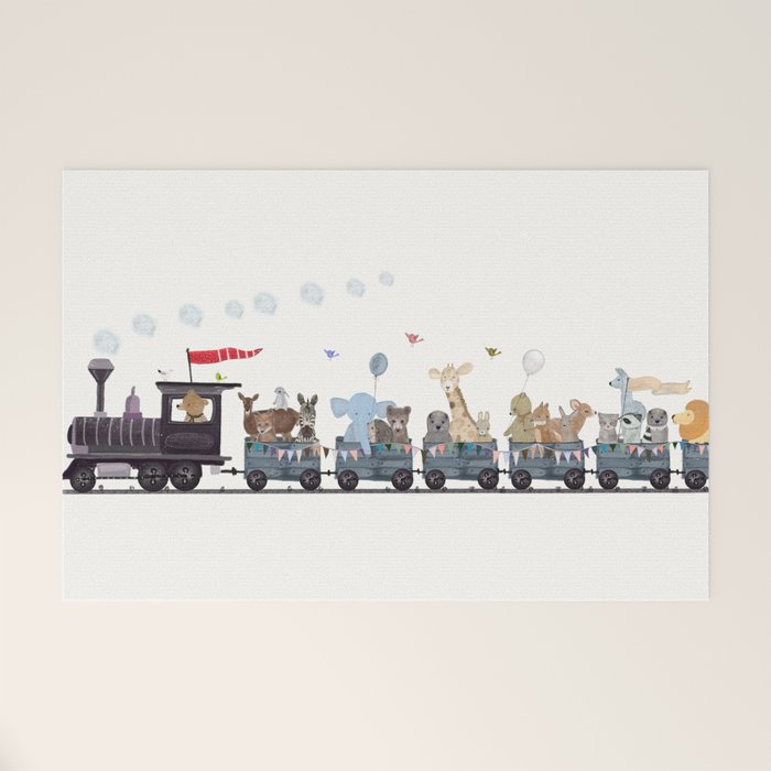 big little nursery nature train Welcome Mat Gallery Image 1