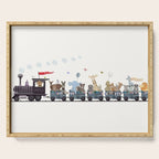 big little nursery nature train Serving Tray Gallery Image 1