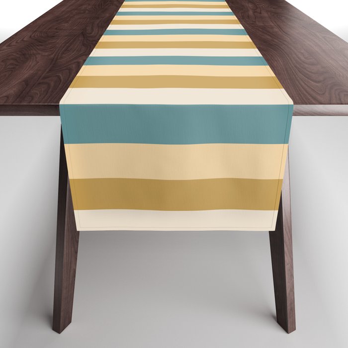 Mixed Stripes Pattern XVII Retro Nautical Table Runner Gallery Image 1
