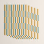 Mixed Stripes Pattern XVII Retro Nautical Wrapping Paper Gallery Image 3