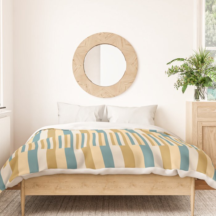 Mixed Stripes Pattern XVII Retro Nautical Duvet Cover Gallery Image 3