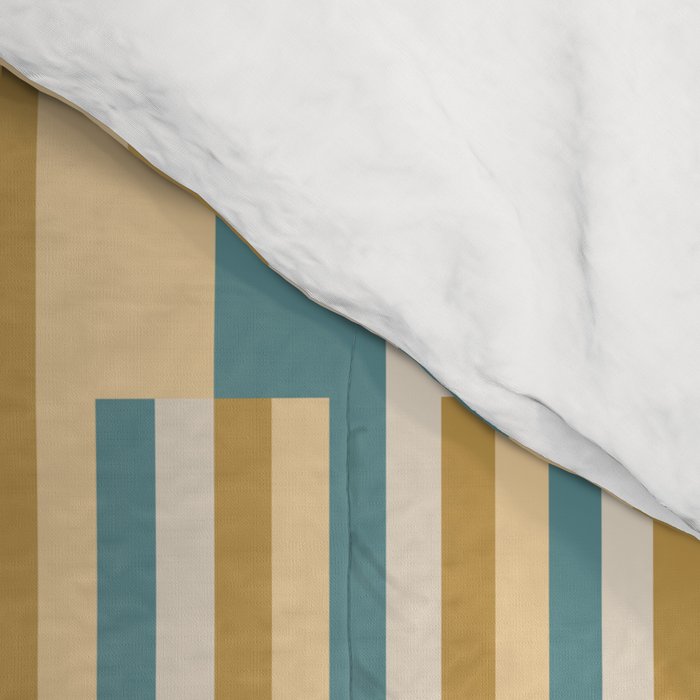 Mixed Stripes Pattern XVII Retro Nautical Comforter Gallery Image 4