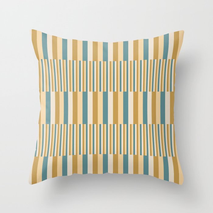 Mixed Stripes Pattern XVII Retro Nautical Throw Pillow Gallery Image 6