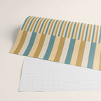 Mixed Stripes Pattern XVII Retro Nautical Wrapping Paper Gallery Image 2