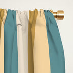Mixed Stripes Pattern XVII Retro Nautical Window Curtain Gallery Image 2