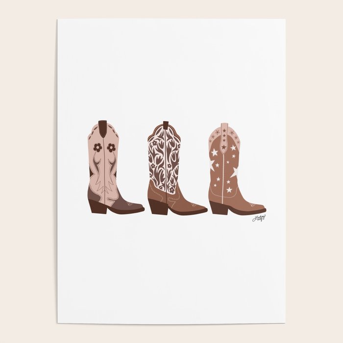 Cowboy Boots {Brown Palette) Poster Gallery Image 4