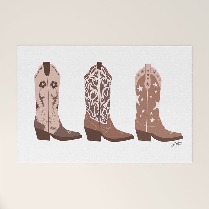 Cowboy Boots {Brown Palette) Welcome Mat Gallery Image 1