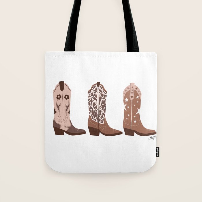Cowboy Boots {Brown Palette) Tote Bag Gallery Image 1