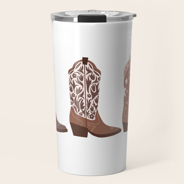 Cowboy Boots {Brown Palette) Travel Mug Gallery Image 1