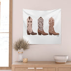 Cowboy Boots {Brown Palette) Wall Tapestry Gallery Image 2