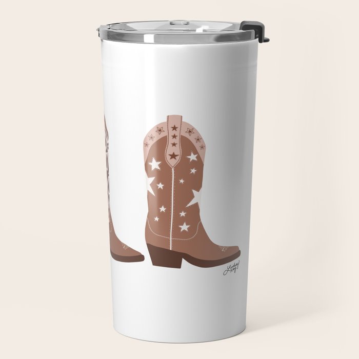 Cowboy Boots {Brown Palette) Travel Mug Gallery Image 2