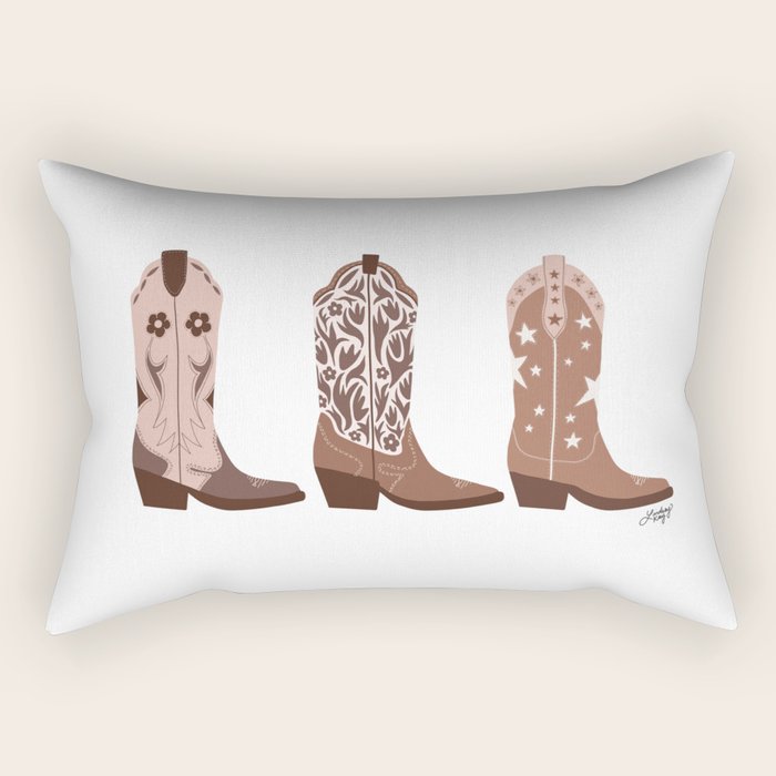 Cowboy Boots {Brown Palette) Rectangular Pillow Gallery Image 2