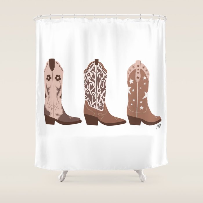 Cowboy Boots {Brown Palette) Shower Curtain Gallery Image 1