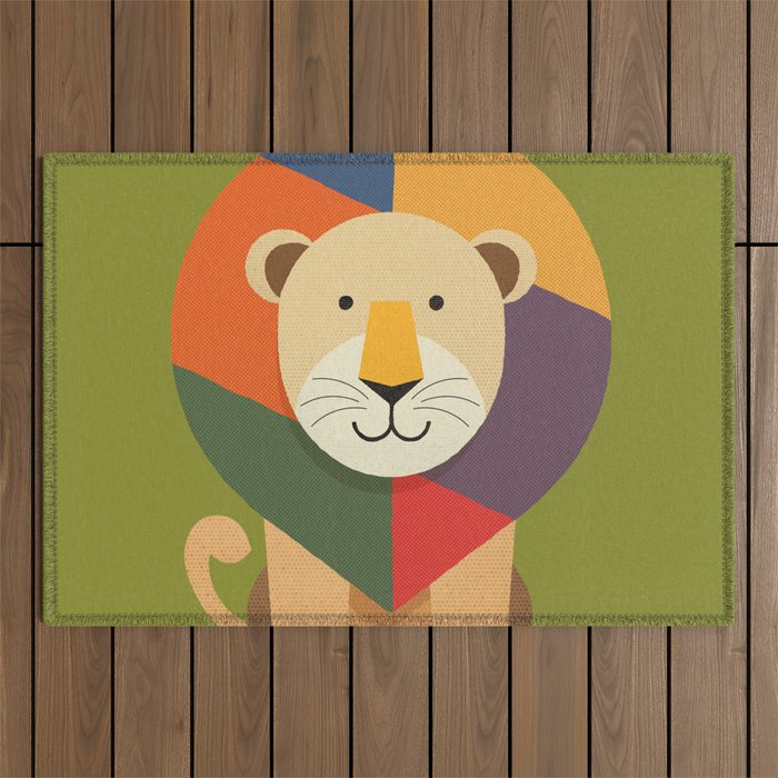 Lion Outdoor Rug Gallery Image 1