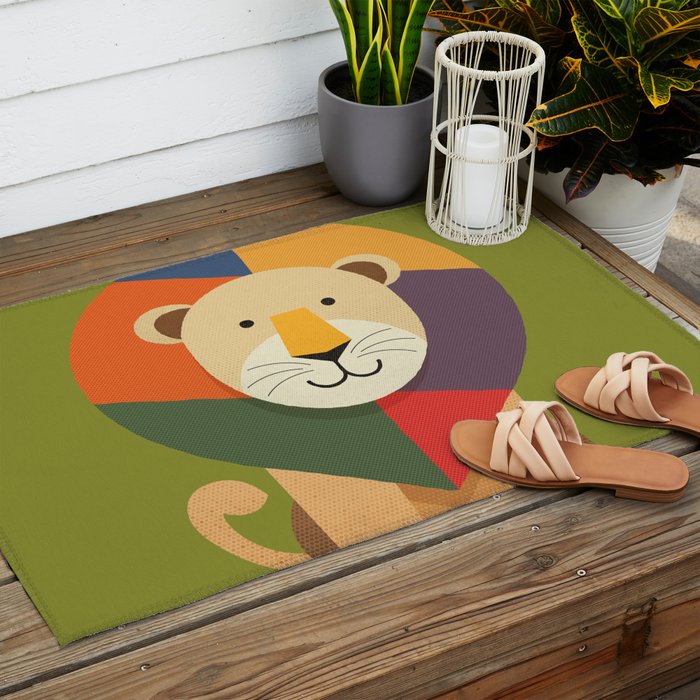 Lion Outdoor Rug Gallery Image 2