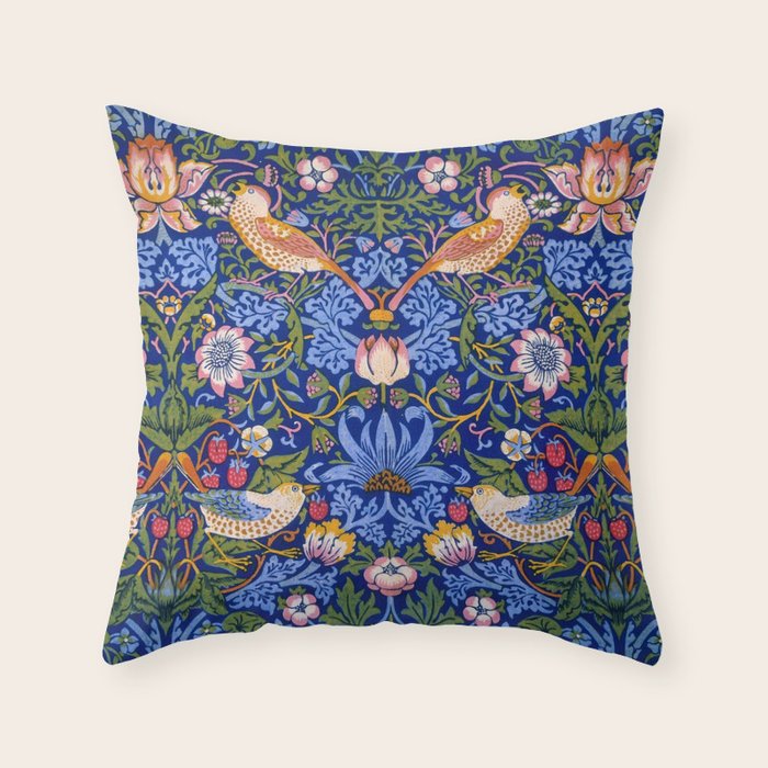 William Morris "Strawberry Thief" 1. Throw Pillow Gallery Image 6