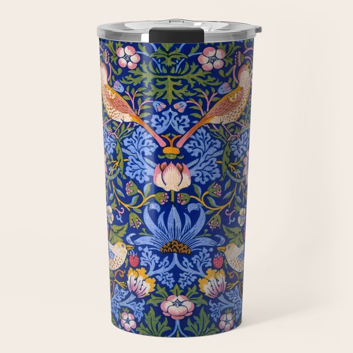 William Morris "Strawberry Thief" 1. Travel Mug Gallery Image 1