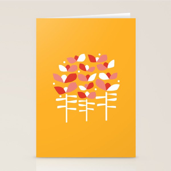 Florals Looking Up - Yellow Stationery Card Gallery Image 1