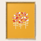 Florals Looking Up - Yellow Serving Tray Gallery Image 1