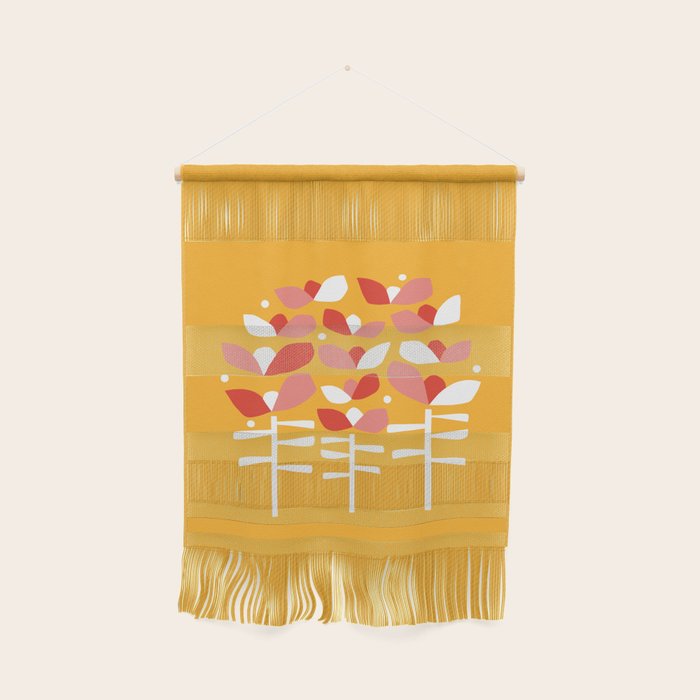 Florals Looking Up - Yellow Wall Hanging Gallery Image 1