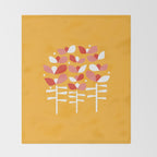 Florals Looking Up - Yellow Throw Blanket Gallery Image 2