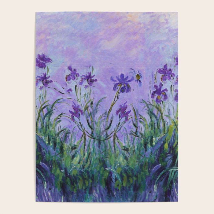 Claude Monet Lilac Irises Poster Gallery Image 4