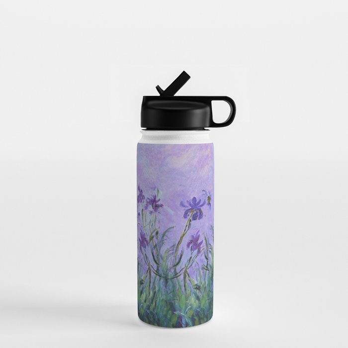 Claude Monet Lilac Irises Water Bottle Gallery Image 1