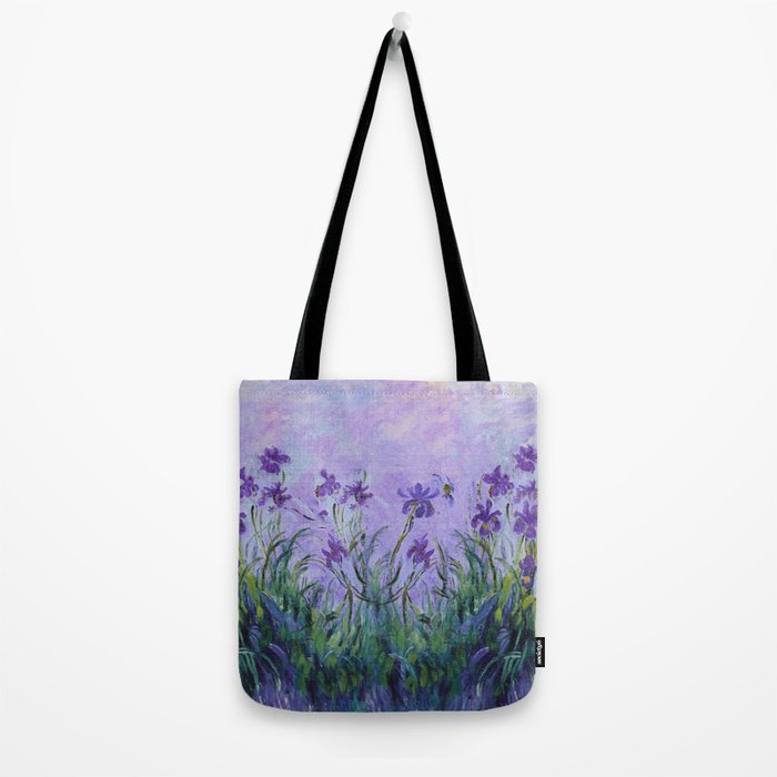 Claude Monet Lilac Irises Tote Bag Gallery Image 2