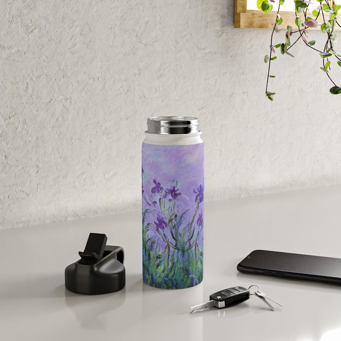 Claude Monet Lilac Irises Water Bottle Gallery Image 4