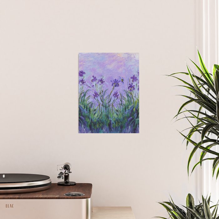 Claude Monet Lilac Irises Poster Gallery Image 2