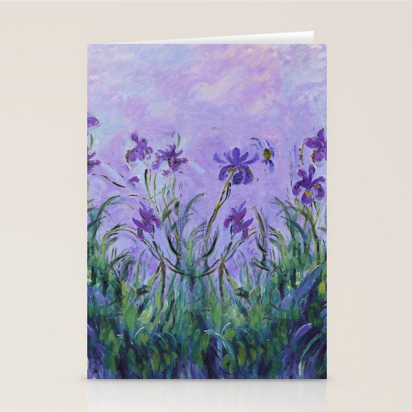 Claude Monet Lilac Irises Stationery Card Gallery Image 2