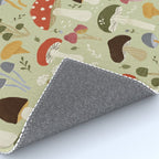 Whimsical Forest Mushrooms Pattern Rug Gallery Image 4
